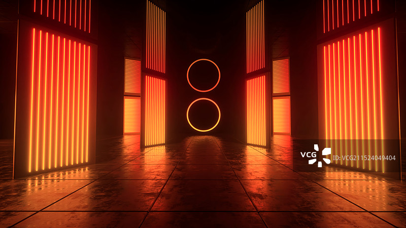 赛博朋克三维穿梭循环背景图片素材