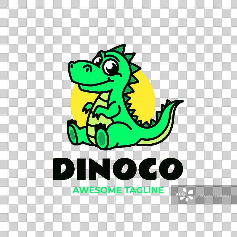 鳄鱼吉祥物卡通风格logo图片素材