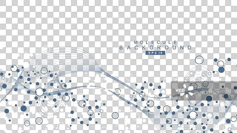用于科学的现代抽象分子结构图片素材