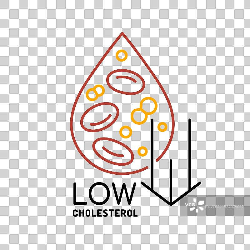 低胆固醇图标医疗轮廓标志图片素材