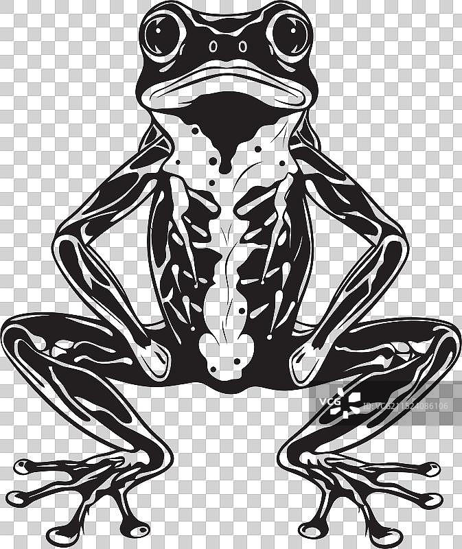 骨骼风箱蛙标志图标图片素材