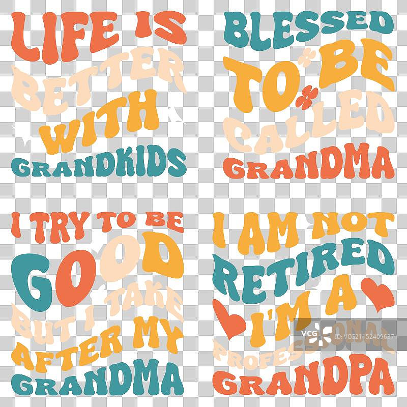 祖父母节快乐T恤设计36图片素材