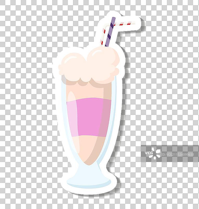 蓝色背景上的美味奶昔图片素材