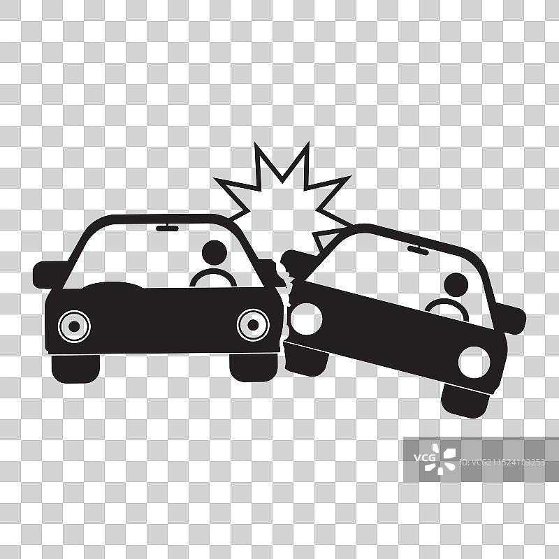 交通事故汽车图标设计图片素材