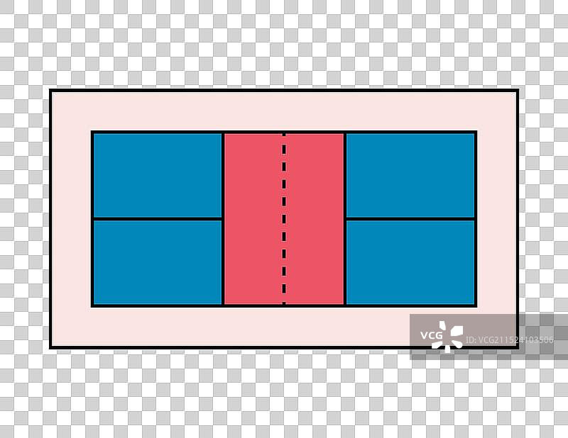 室内匹克球拍运动球场球拍图标图片素材
