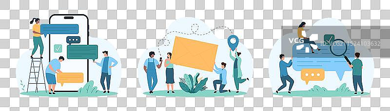 聊天和短信通知电子邮件发送图片素材