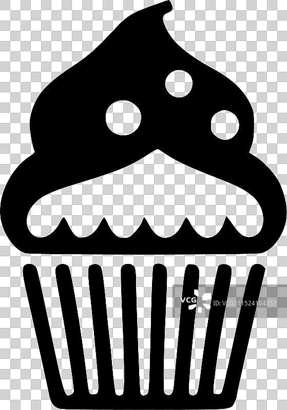 纸杯蛋糕 - 简约扁平Logo图片素材