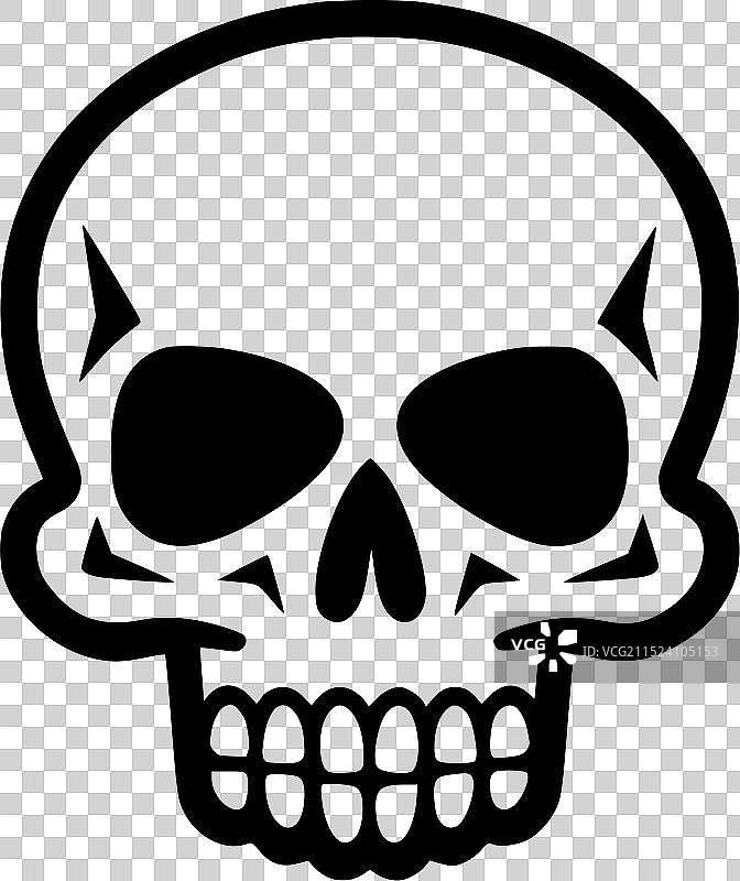 骷髅 - 黑白色图片素材