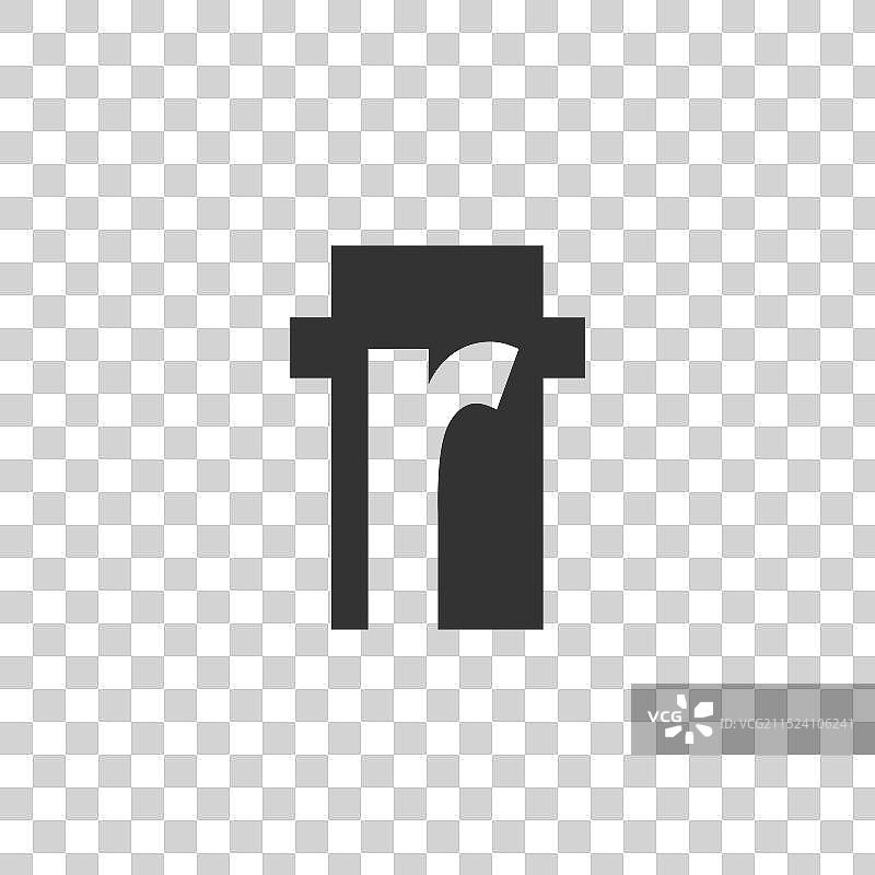 基于现代几何体的RT创意首字母图片素材