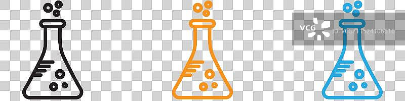 化学烧瓶Logo网页应用UI设计图片素材