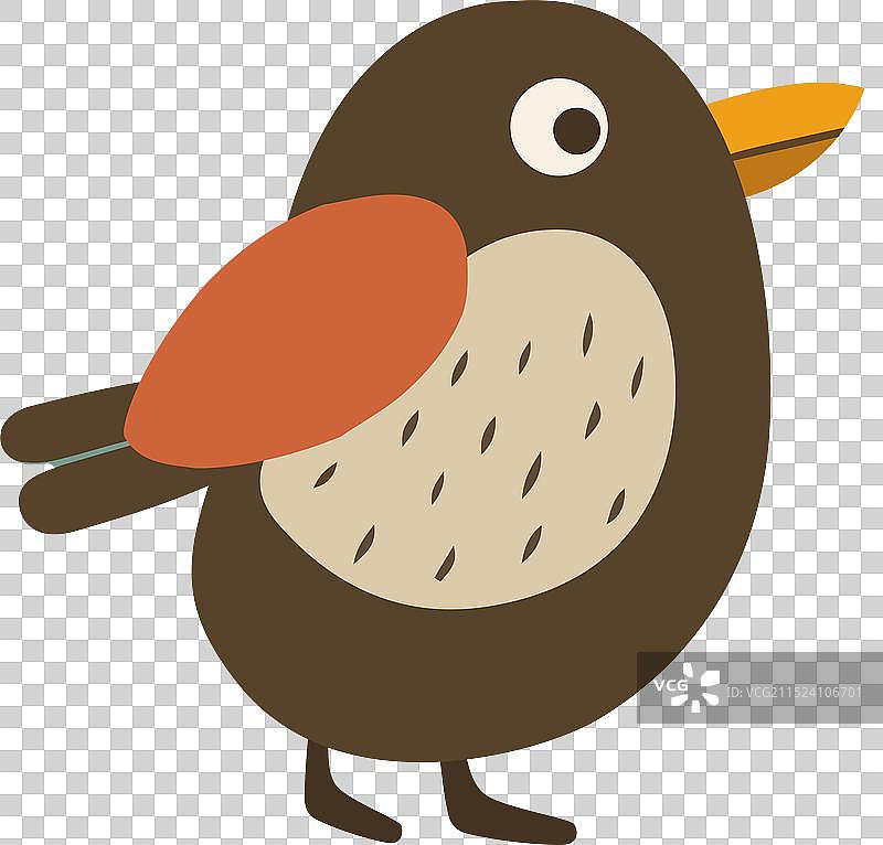 红翅膀的可爱小鸟图片素材