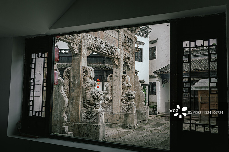 杭州千岛湖乐水小镇.文渊狮城景区图片素材