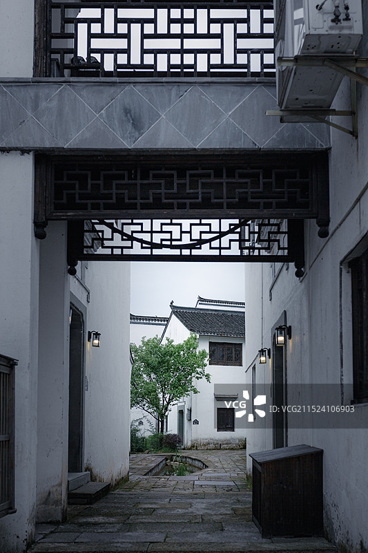 杭州千岛湖乐水小镇.文渊狮城景区图片素材