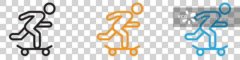 滑板运动Logo合集（网页App用户界面）图片素材