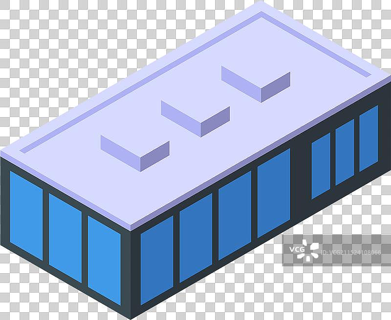 具有玻璃幕墙的2.5D现代办公楼图片素材