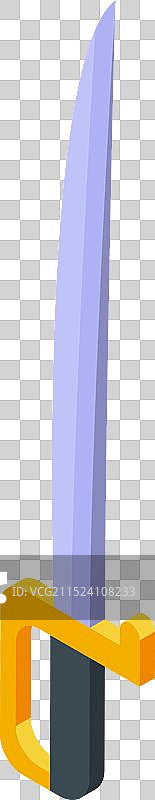 闪亮锋利的军刀寒光凛冽。图片素材