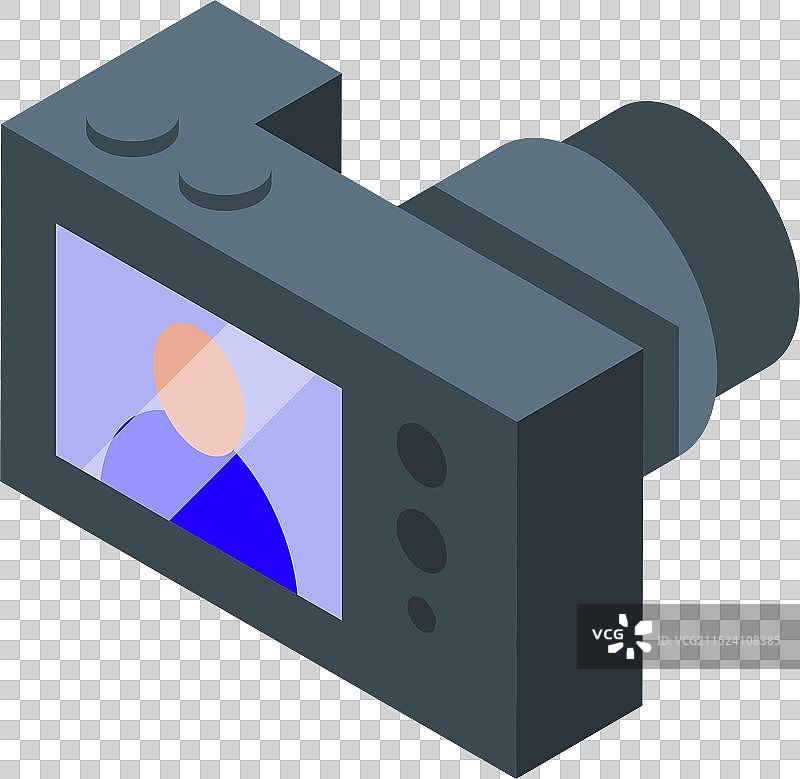 运动相机拍摄蓝衣男子图片素材