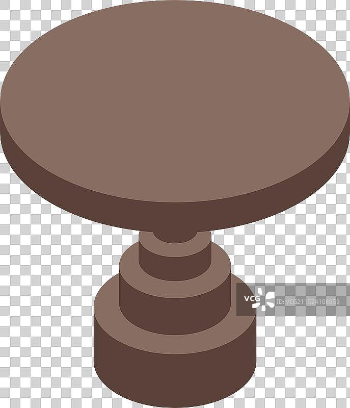 三圆柱腿圆形桌图片素材