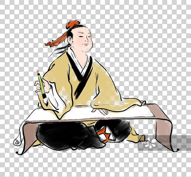 骆宾王，唐诗，诗人，少年，中国风，水墨，设计，元素图片素材