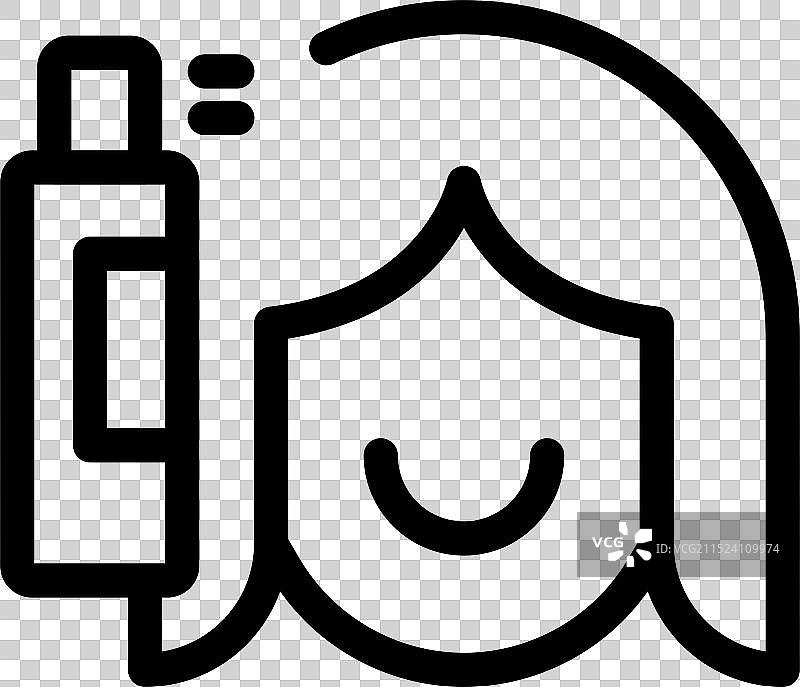 女人往长发上喷发胶图片素材
