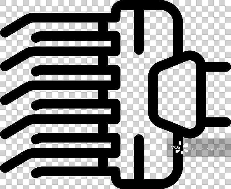 连接到电网的电源插头图片素材