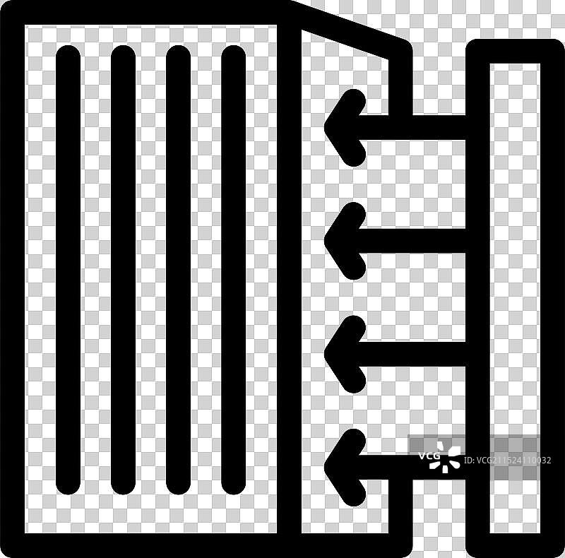 显示气流的热交换器冷却系统图片素材