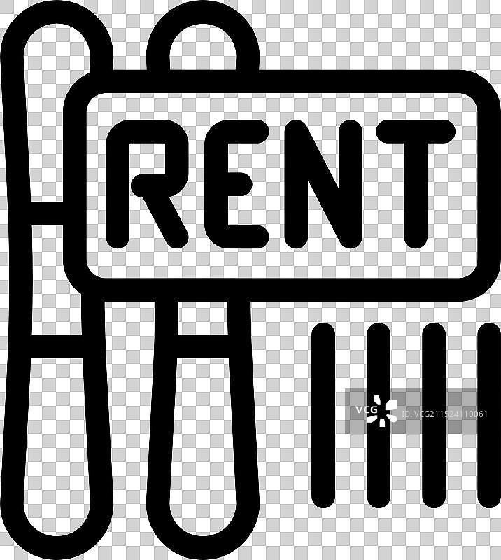 冬季运动器材租赁标志图片素材