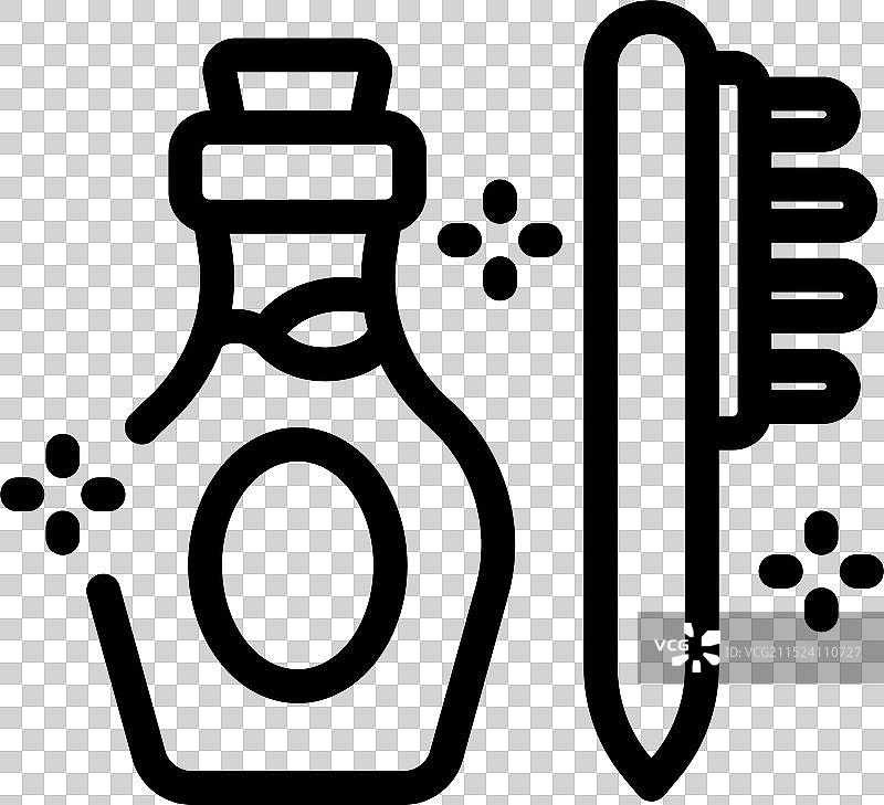 鞋油瓶和清洁刷图片素材