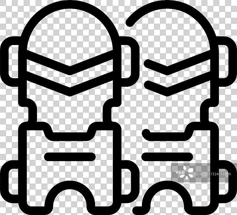 冬季运动装备滑雪靴图标图片素材