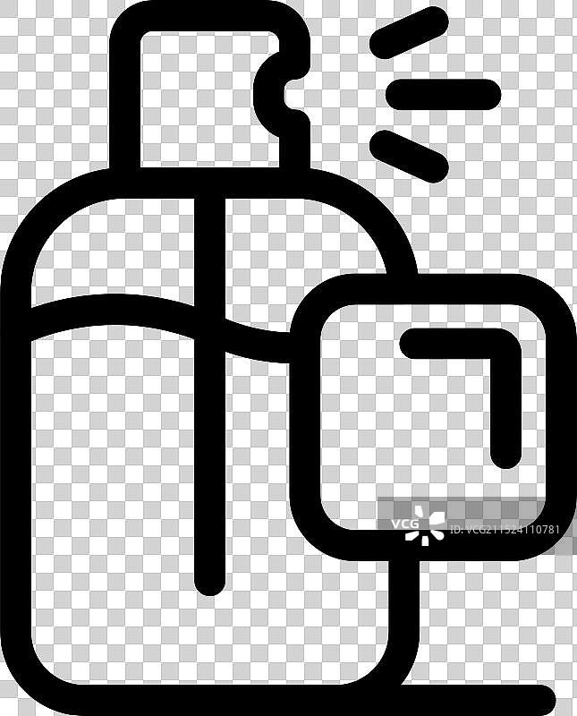 喷洒芳香气雾的香水瓶图片素材