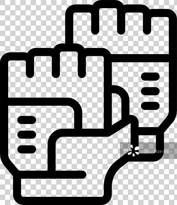 建筑工人戴安全手套图片素材