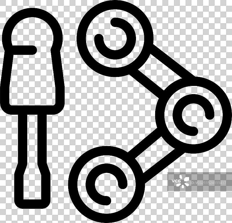 用螺丝刀构建的机器人手臂图片素材