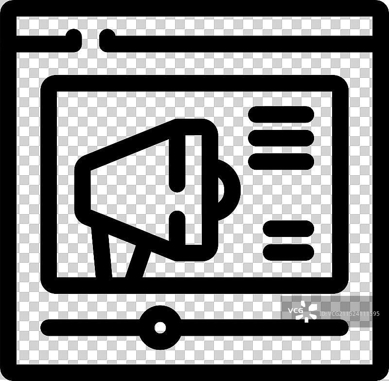 在线视频营销活动（喇叭）图片素材