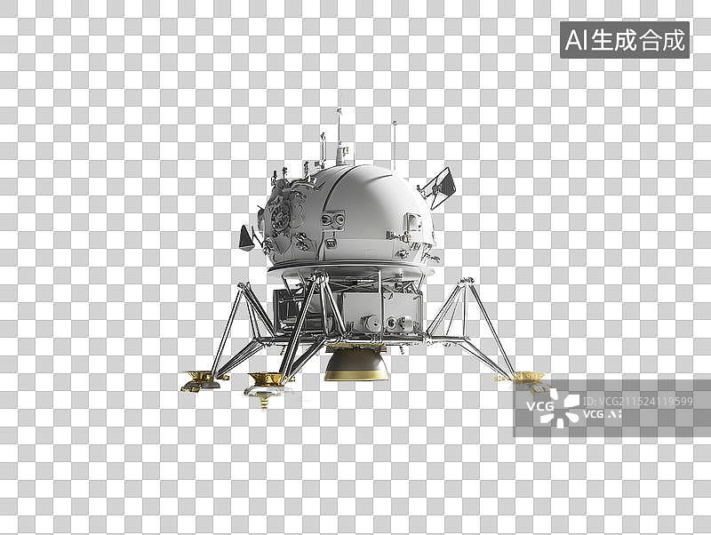 【AI数字艺术】太空探测器3D渲染节日装饰免抠元素图片素材