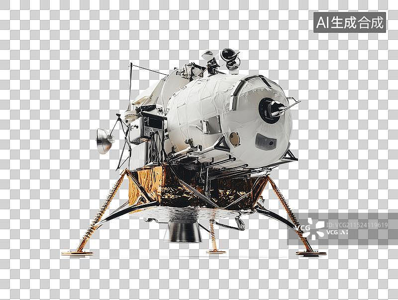 【AI数字艺术】太空探测器3D渲染节日装饰免抠元素图片素材