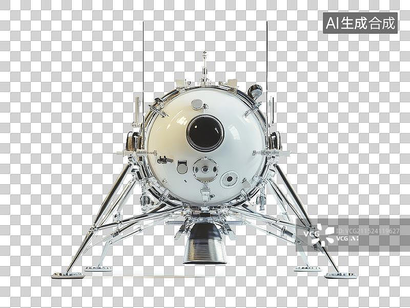 【AI数字艺术】太空探测器3D渲染节日装饰免抠元素图片素材