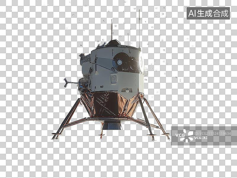 【AI数字艺术】太空探测器3D渲染节日装饰免抠元素图片素材