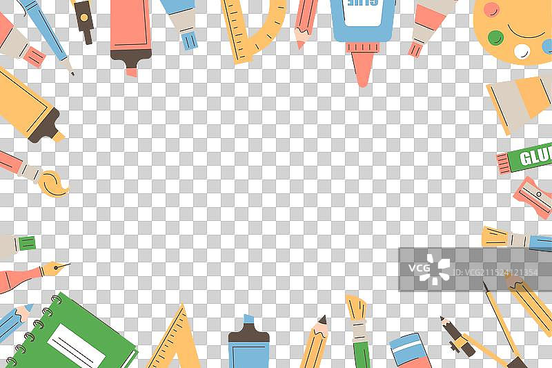 开学季banner：留白区域图片素材