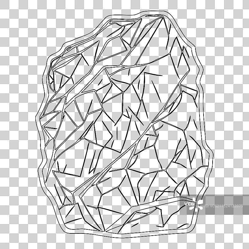 小行星轮廓草图图片素材