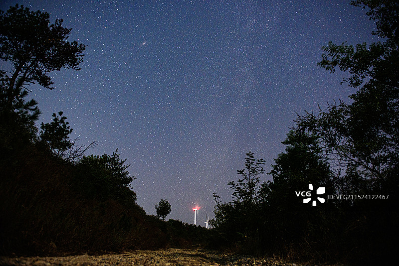 风车与星空图片素材