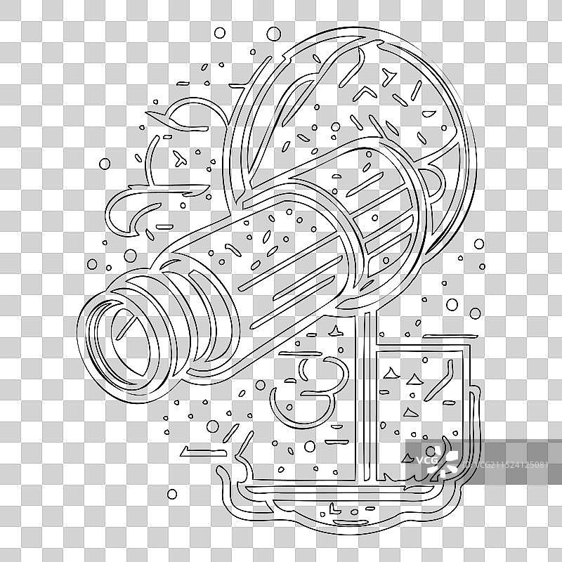 望远镜线稿图片素材