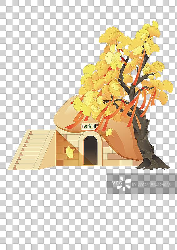 崂山太清路线风景矢量元素明霞洞图片素材