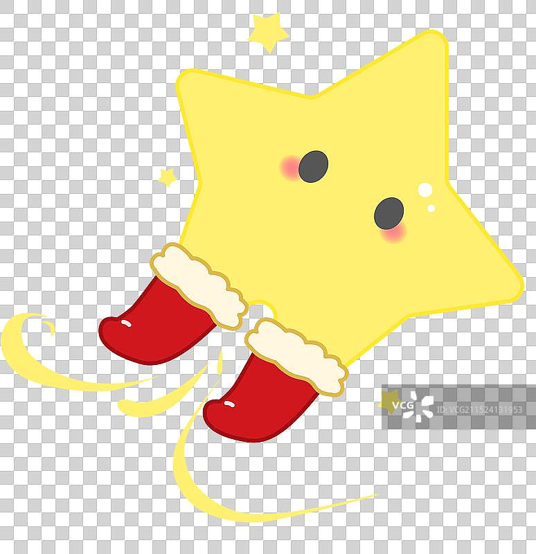 圣诞节圣诞五角星免抠装饰小元素图片素材