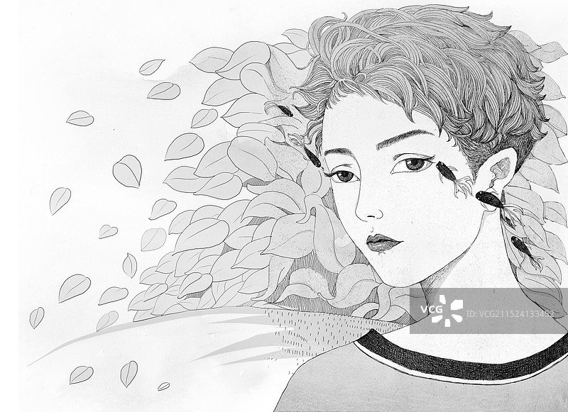 做最好的自己酷女孩插画图片素材