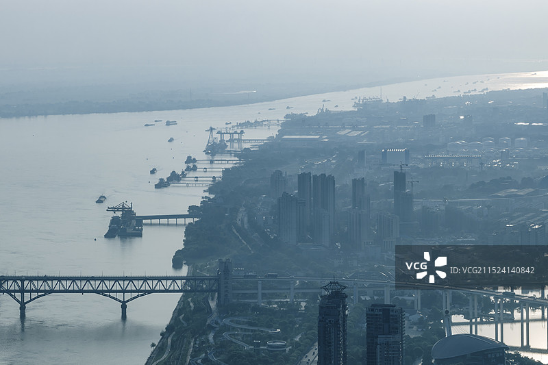 江西九江市城市滨江风光图片素材