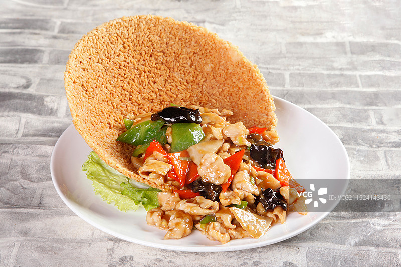 锅巴溜肉片图片素材