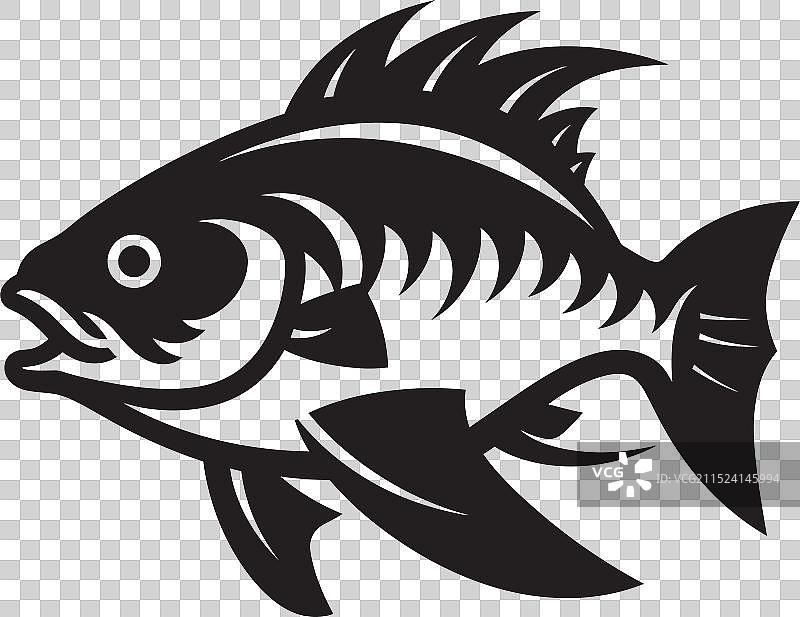 淡水鱼帆布瀑布标志图片素材