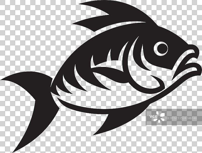 小河夜曲河流鱼logo水生光环鱼图片素材