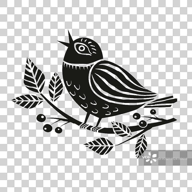 春日小鸟栖息于繁花枝头图片素材