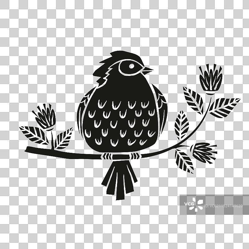 春日小鸟栖息于繁花枝头图片素材